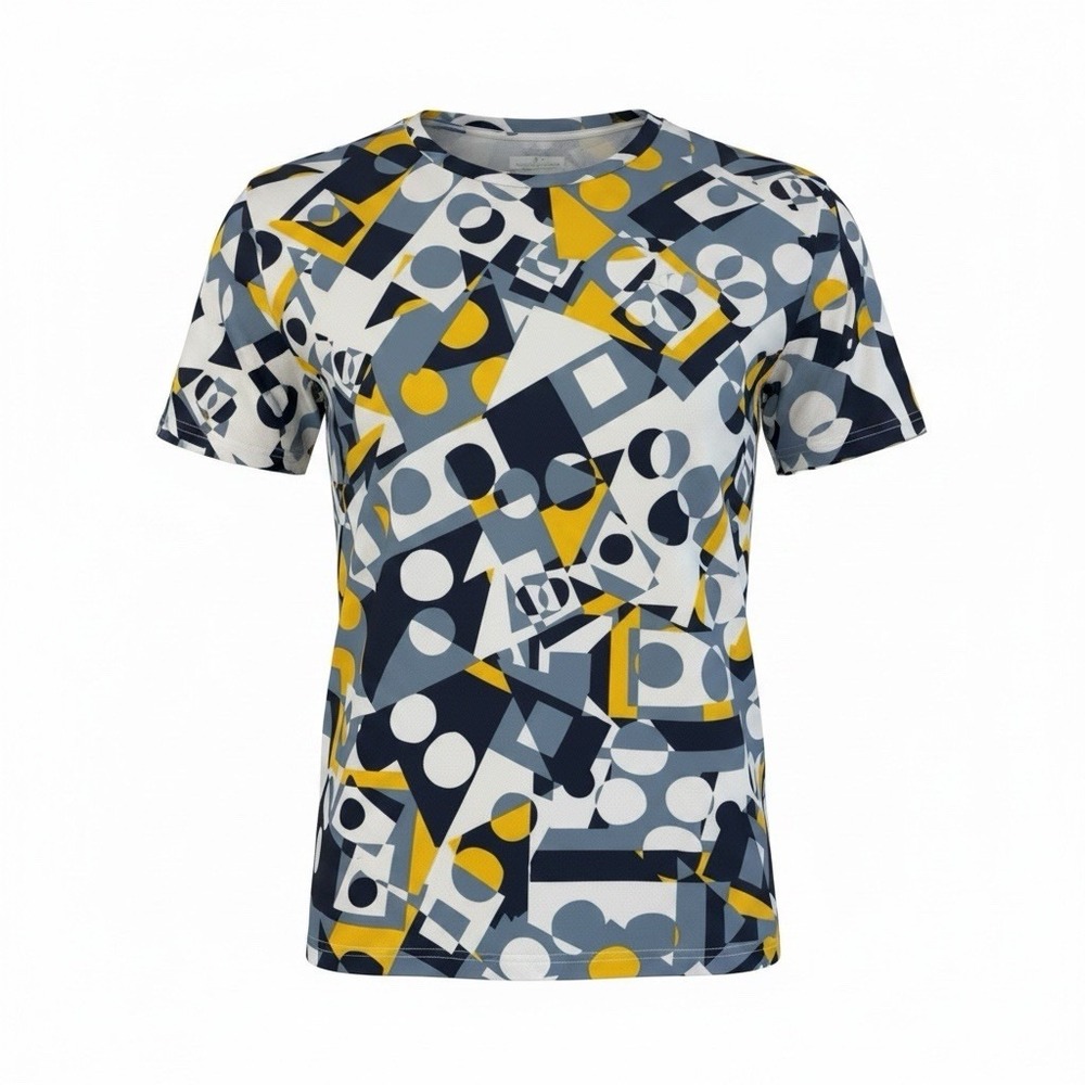 Grand Slam Performance Shirt Mens Large Multicolor Geometric Short Sleeve NWT